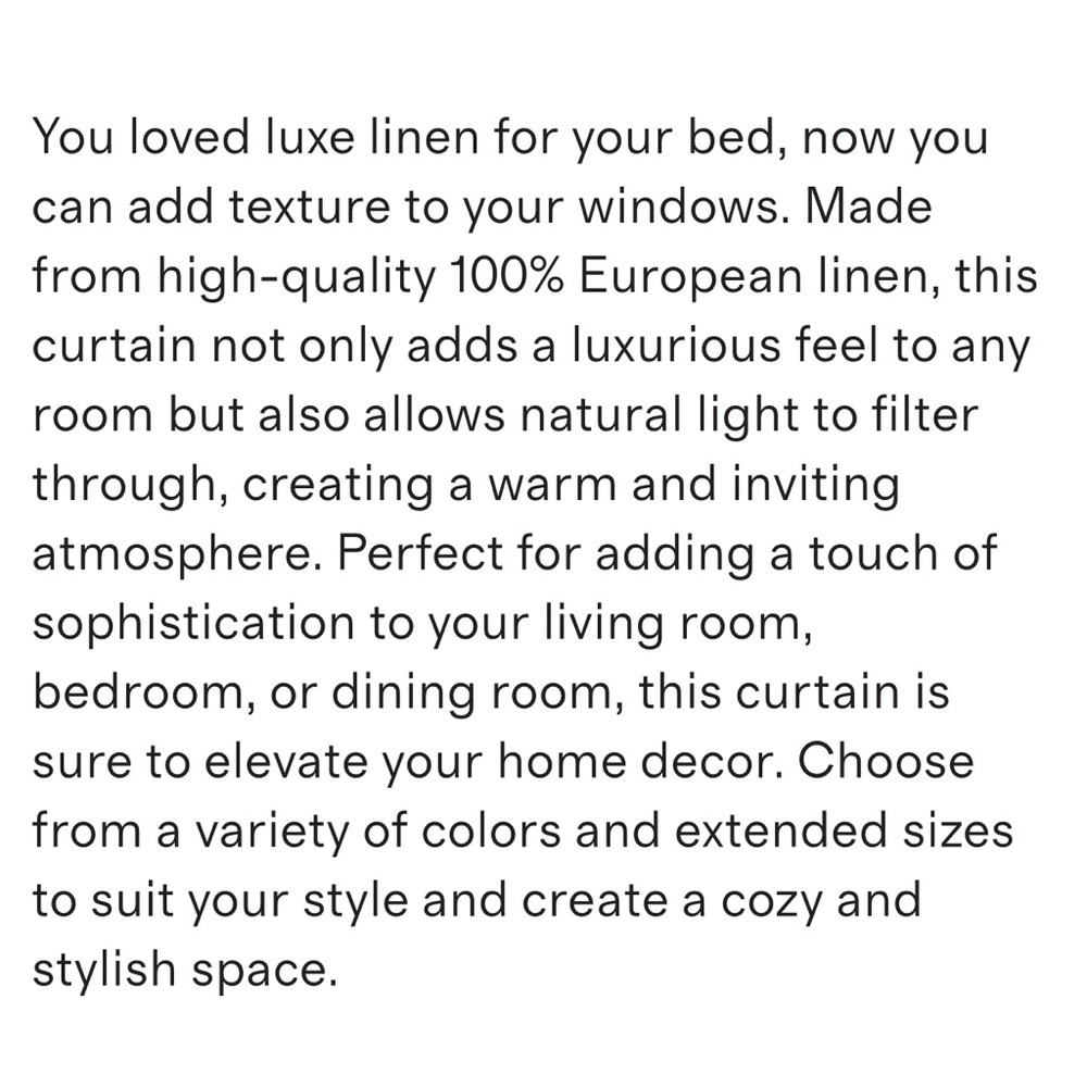 Quince European Linen Curtain Set of 2 - Picture 5 of 10